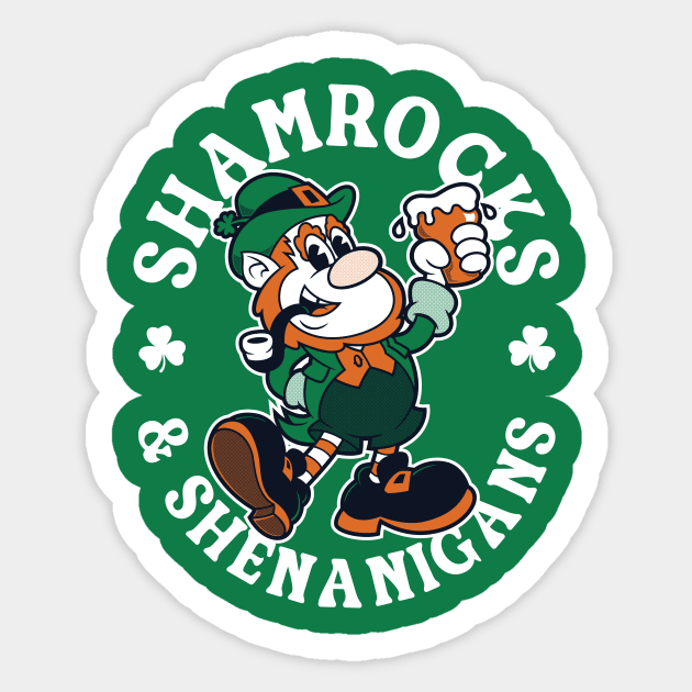 Shamrocks & Shenanigans - Irish Leprechaun - St Paddy's Day Sticker by Nemons